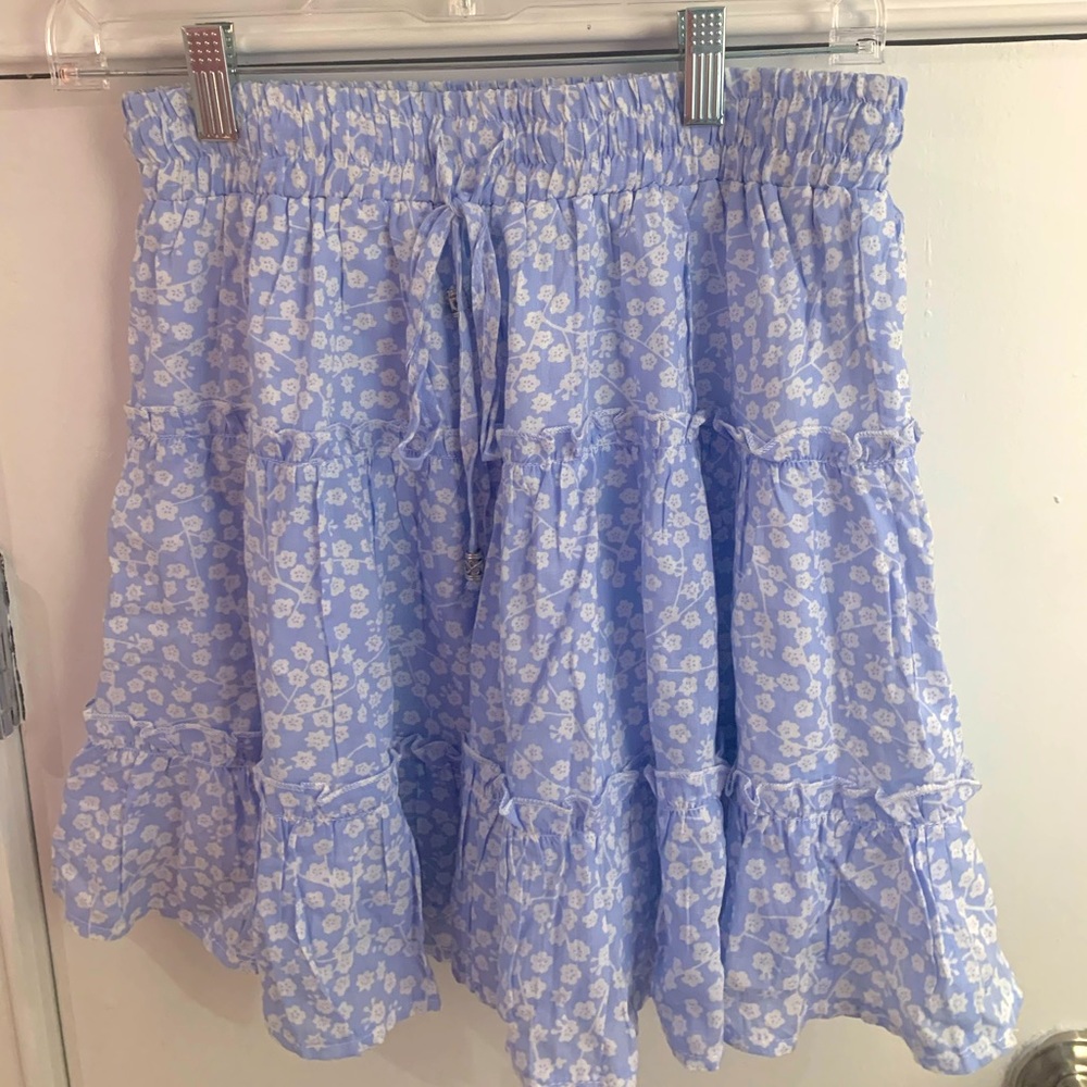 Blue floral skirt Princess Polly
